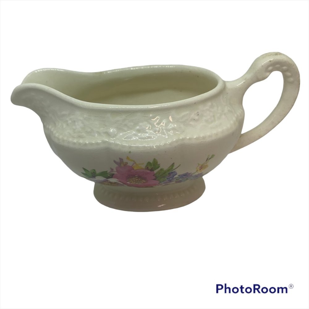 Vintage Gravy Boat Stoneware - Pink Decor China Galore